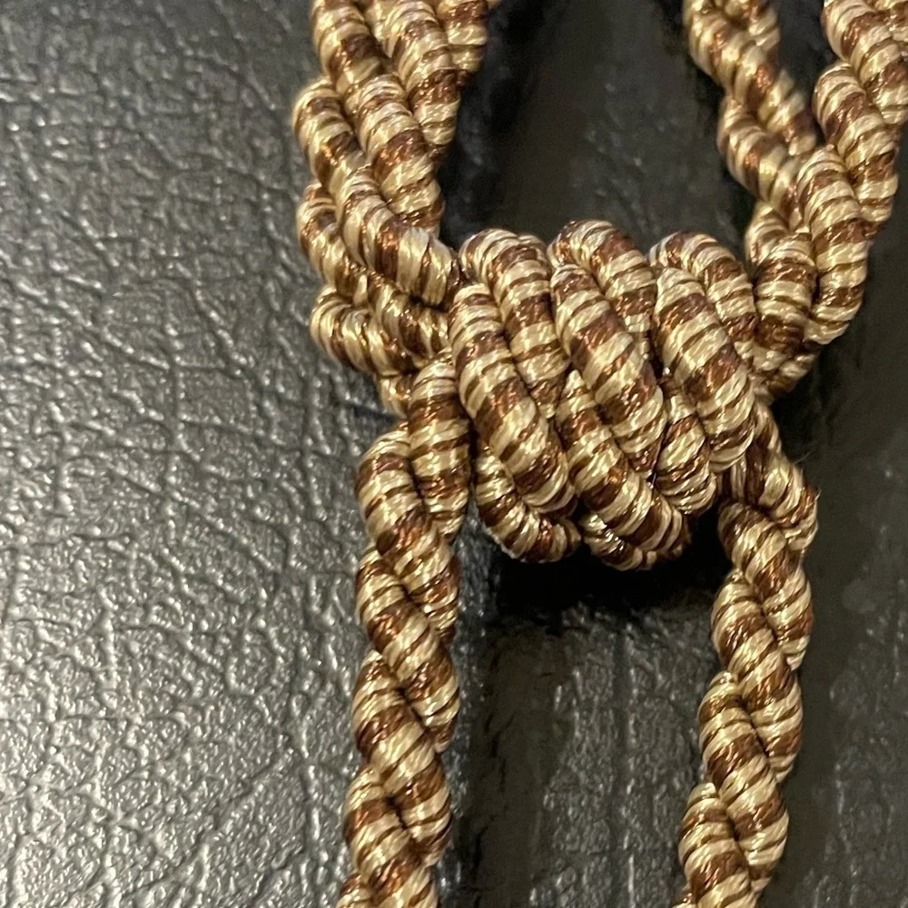 2Pc Tassel Tieback gold bronze curtain ties